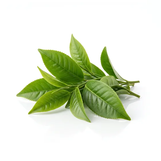 Green tea leaves