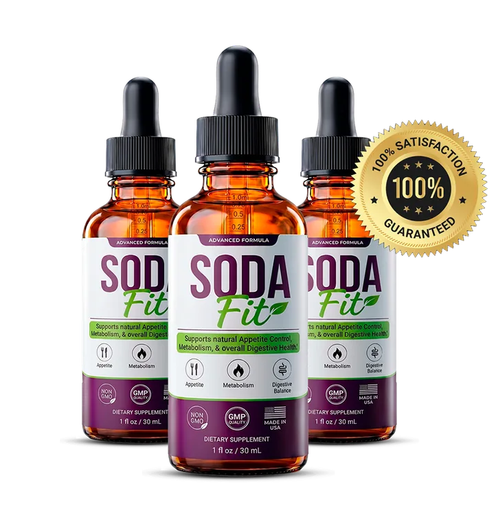SodaFit bottles with the 60-day money-back guarantee seal